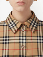 버버리 베이지 체크 드레스