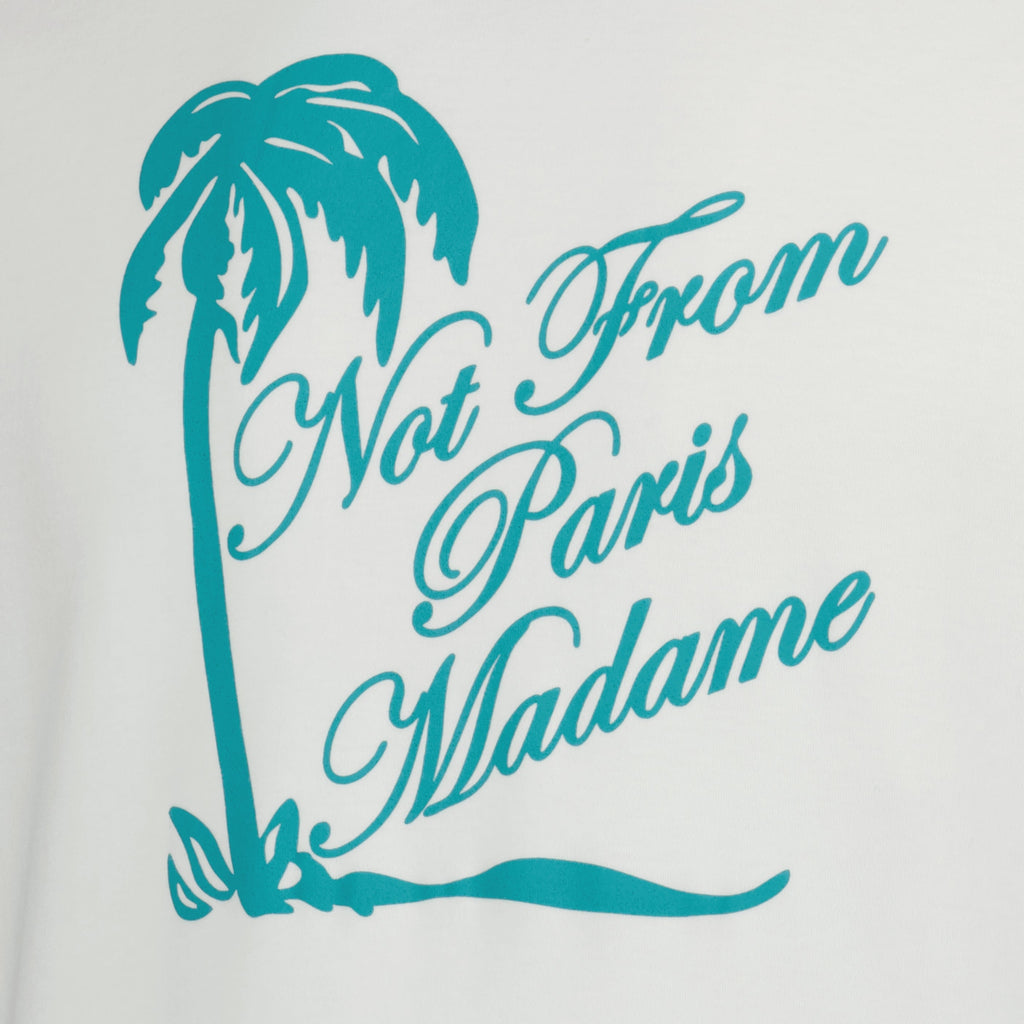 T-shirt Slogan Palmier Blanc - Drôle de Monsieur