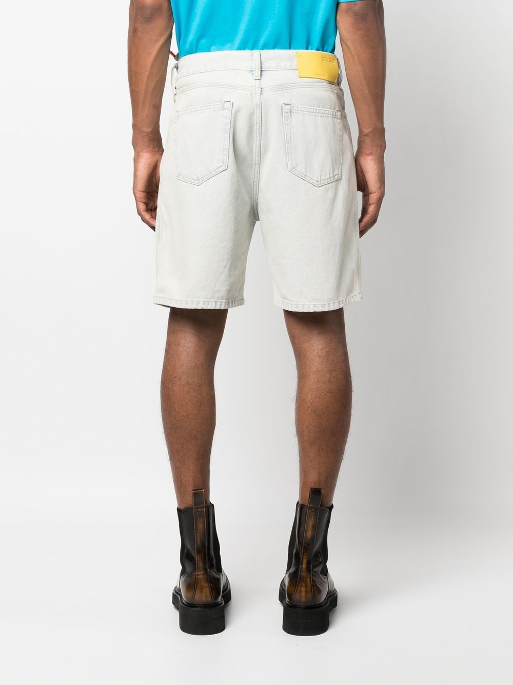 Off-White, Men's denim shorts, luxury utility shorts, designer shorts, high-end fashion