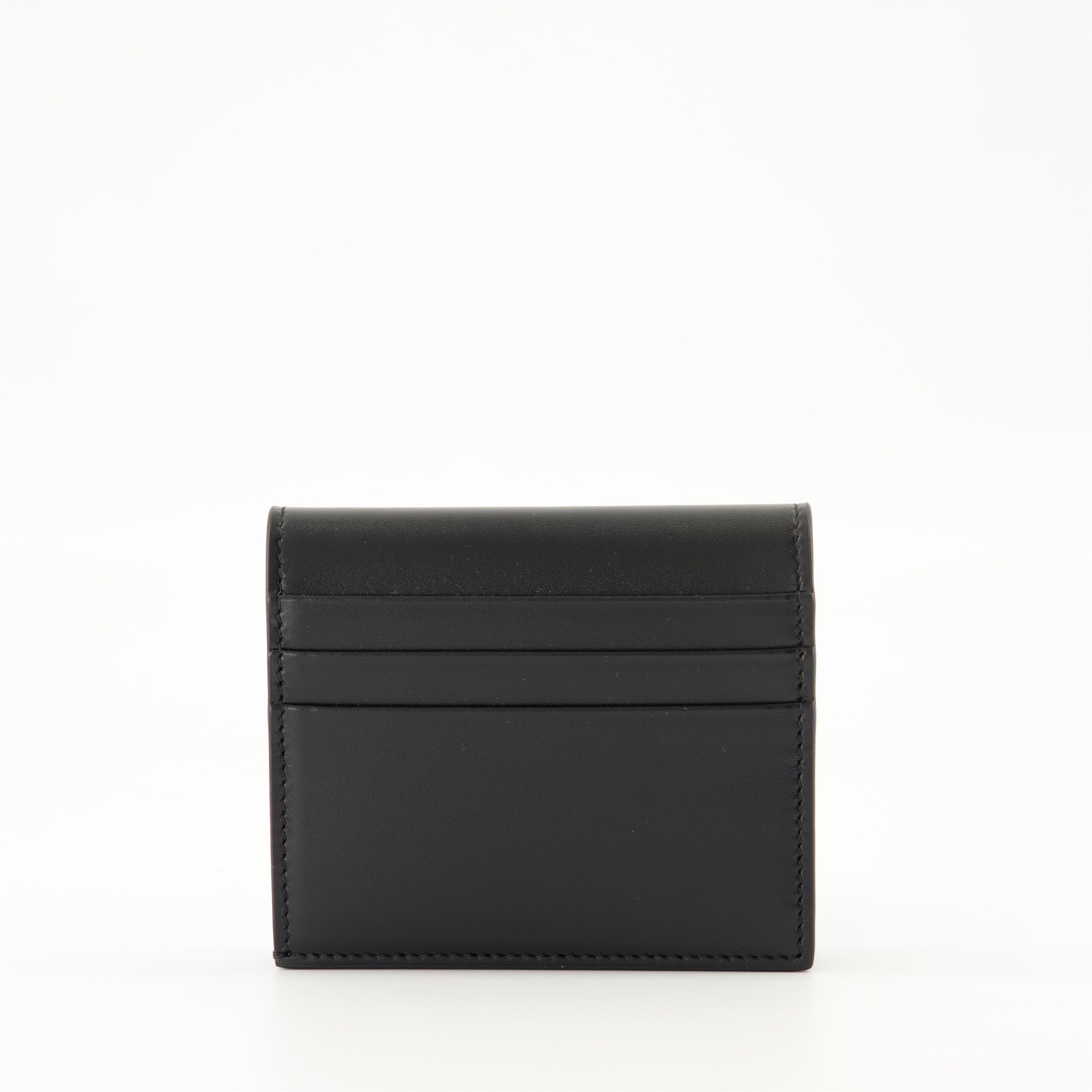 leather card holder, Saint Laurent accessories, card holder, smooth leather wallet, stylish card case