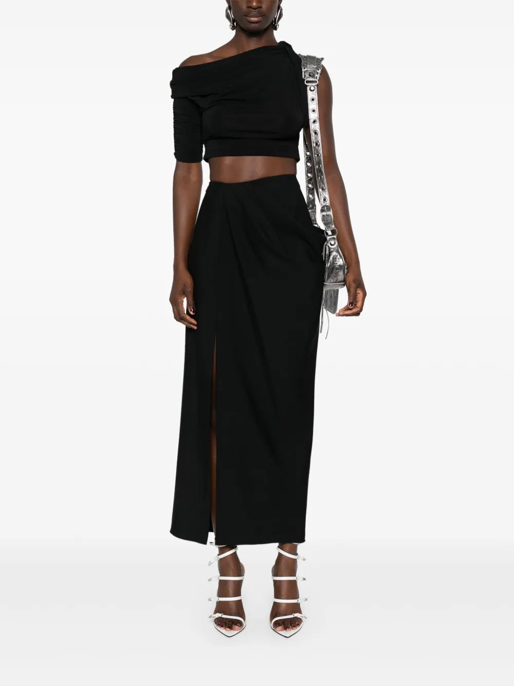 Draped Split Skirt