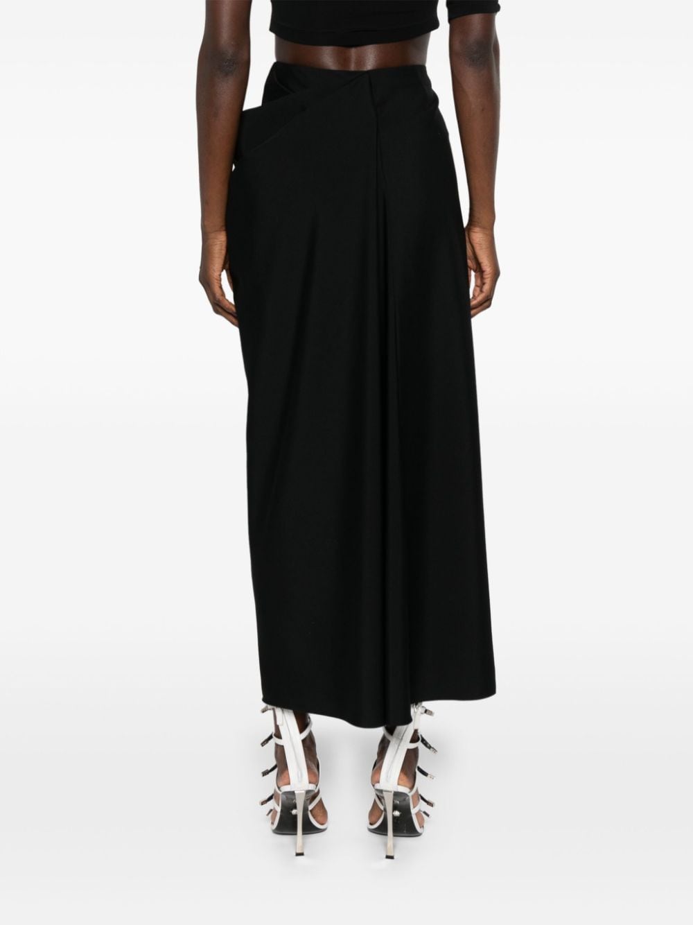 Draped Skirt, Alexander McQueen Skirt, Luxury Skirt, High-Fashion Skirt, Split Skirt