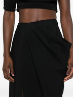 Draped Split Skirt