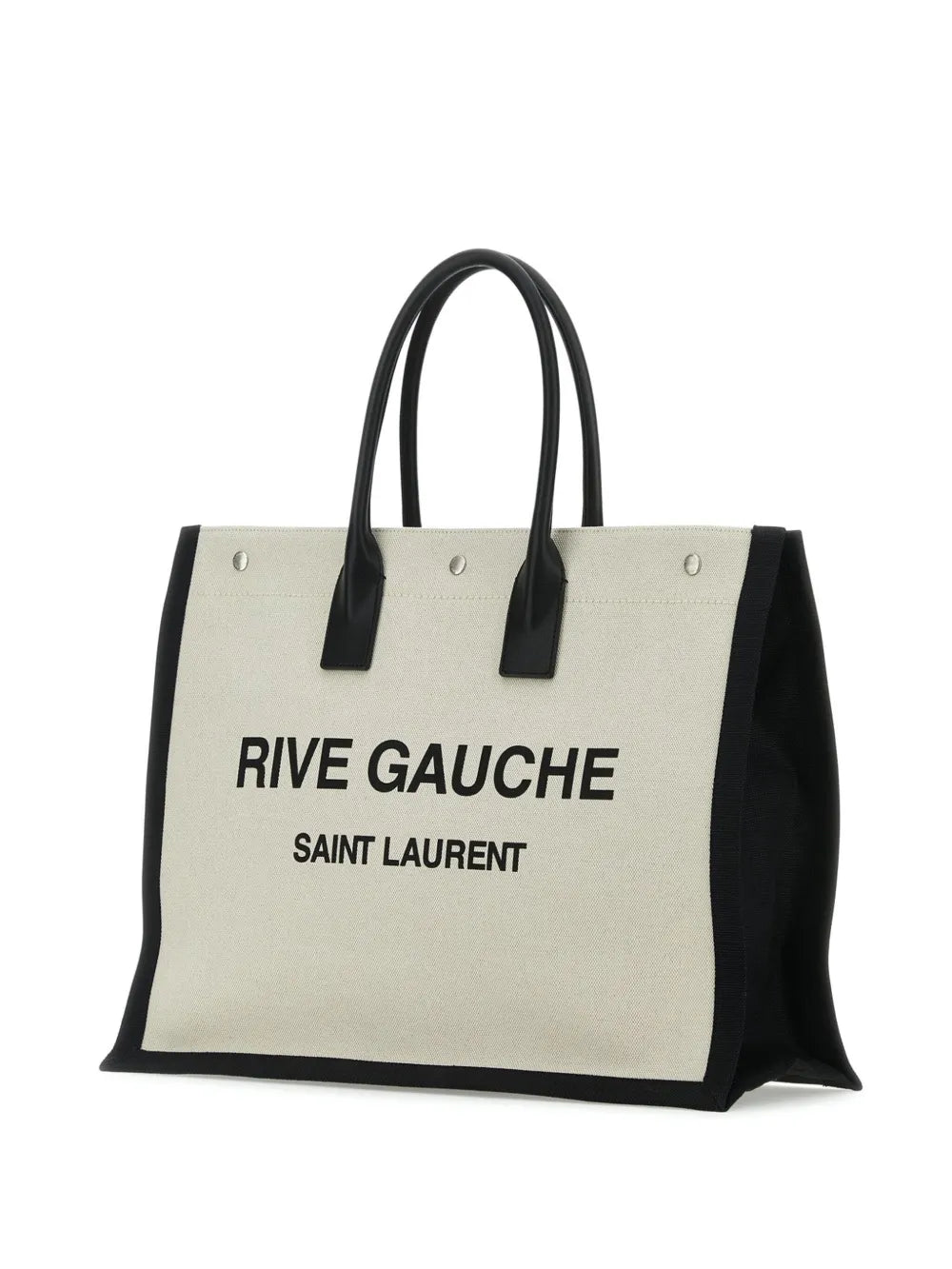 Saint Laurent Cabas, Beige Canvas Bag, Luxury Mens Tote, Designer Bags, Rive Gauche Bag