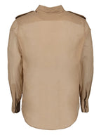 Imagen de camisa de voile de algodón beige de Saint Laurent para hombres - Temporada Primavera-Verano 2023 - Vista del modelo 1