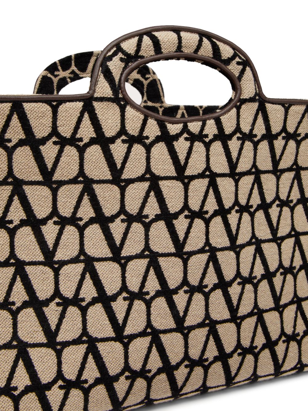 Valentino Garavani, Beige Canvas Tote Bag, Women's Luxury Accessories, Designer Tote Bag, High-end Fashion