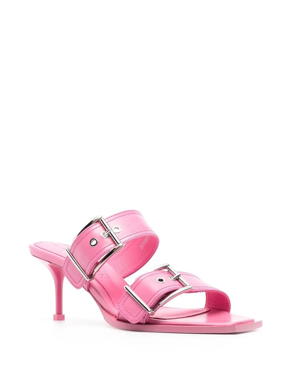 Alexander McQueen, Pink Double Strap Mules, Luxury Women's Footwear, Designer Shoes, Fashion Mules
