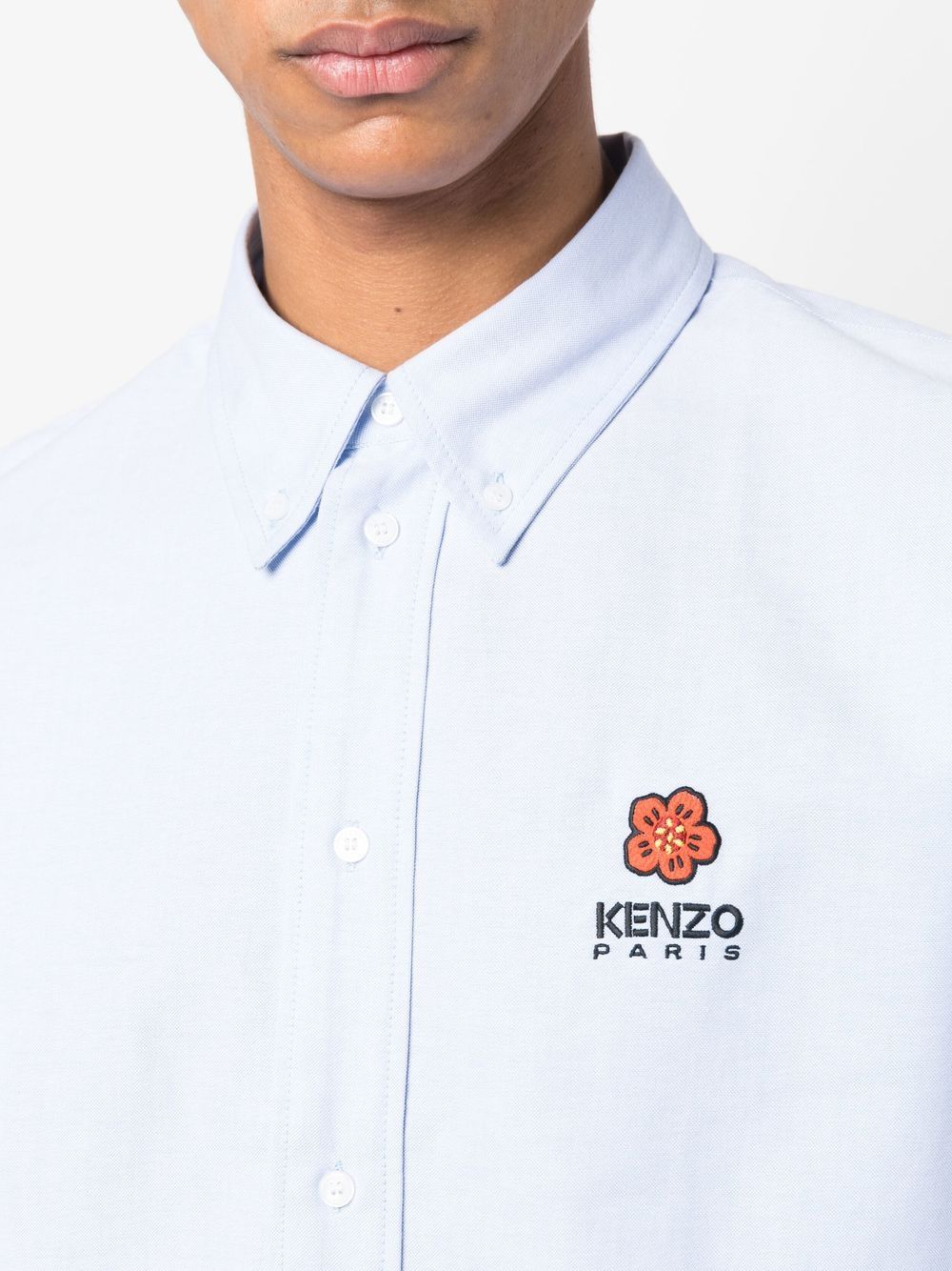 Kenzo, Men's fashion, Luxury shirt, Floral print, Light blue shirt