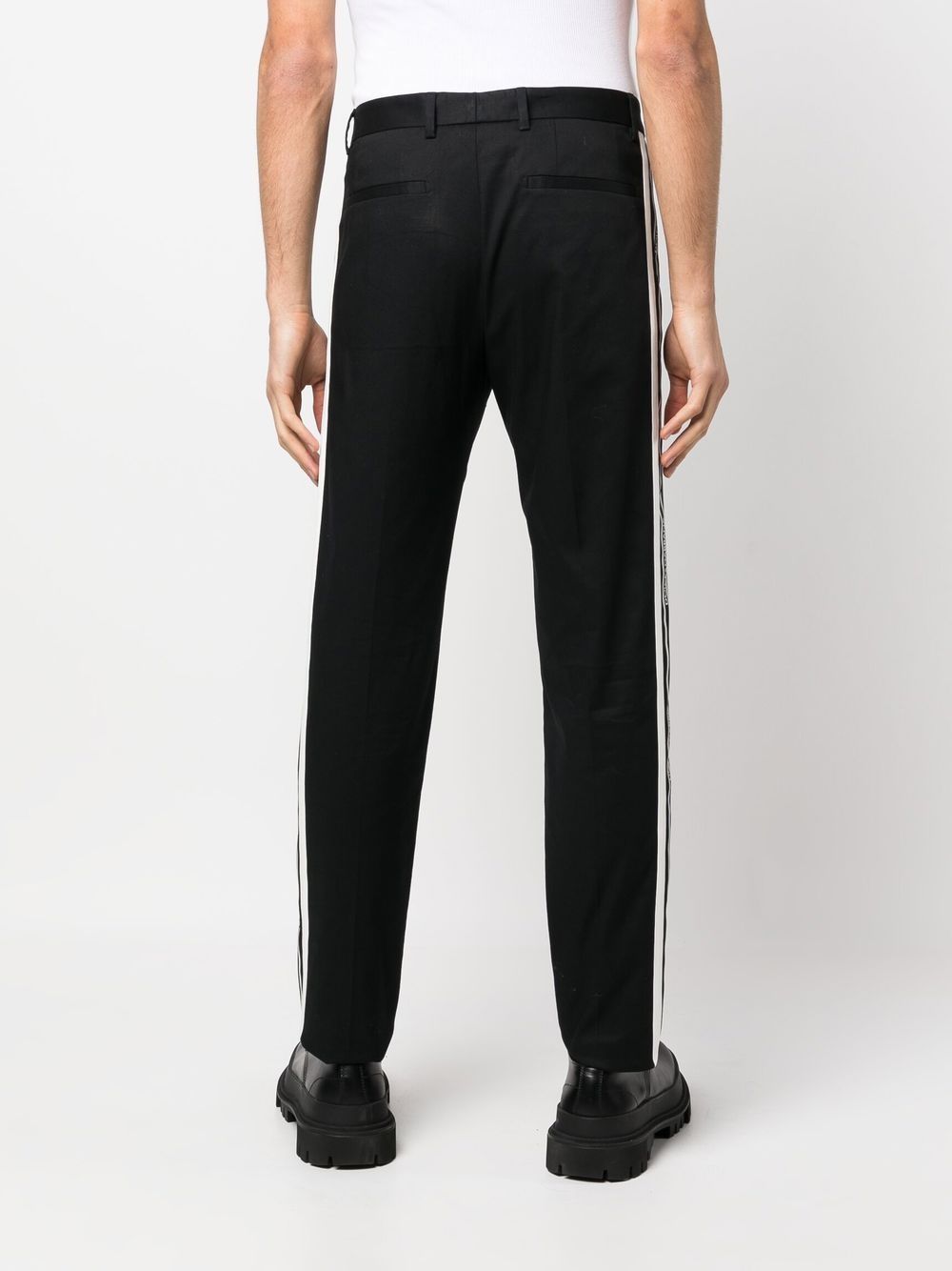 Dolce & Gabbana pants, black side stripe pants, luxury men's fashion, designer trousers, men's ready-to-wear