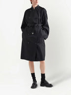 Prada waterproof jacket, luxury women's outerwear, black rain jacket, designer rainwear, high-end women's fashion