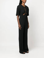 Imagen del mono negro con cortes de Stella McCartney para mujeres - Temporada Primavera-Verano 2023 - Vista del modelo 2