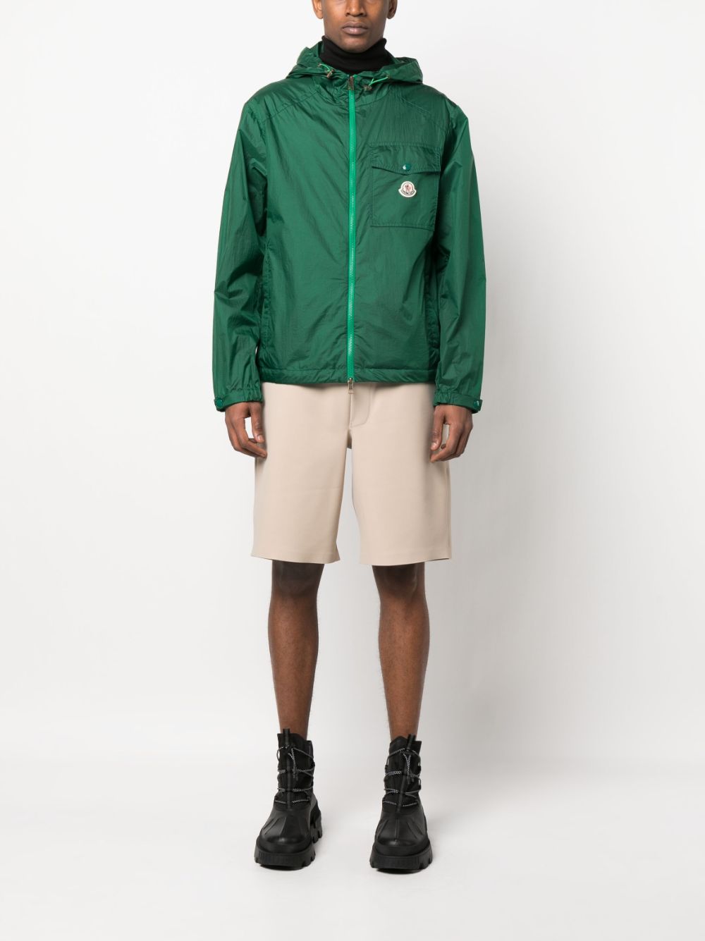 Moncler, Samakar Green Jacket, luxury men's fashion, high-end outerwear, designer jackets