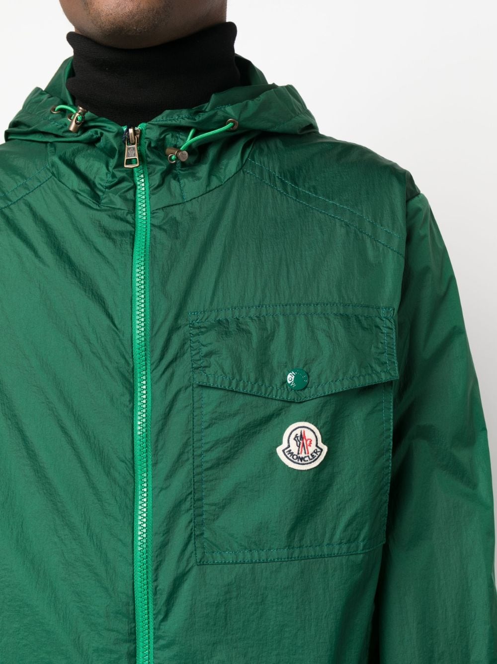 Moncler, Samakar Green Jacket, luxury men's fashion, high-end outerwear, designer jackets