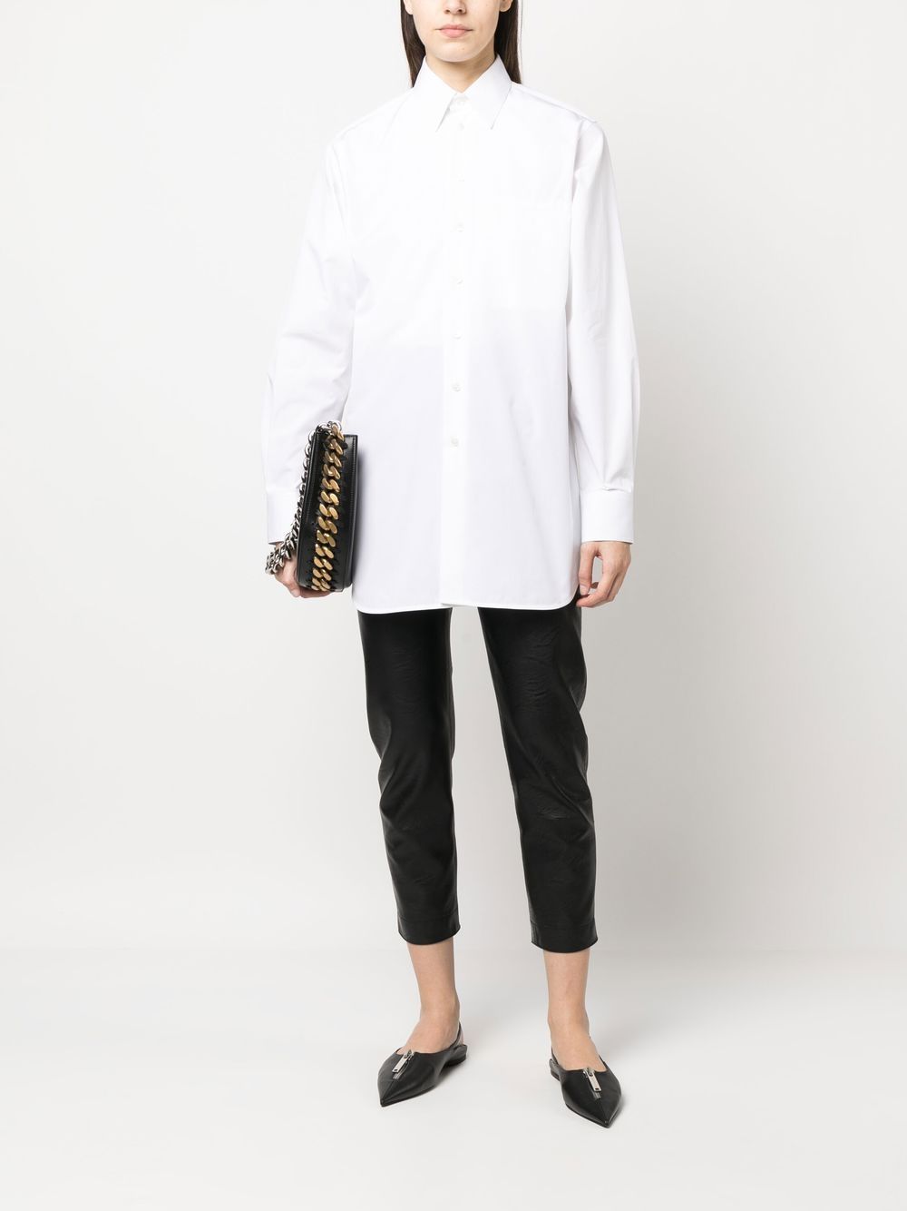 Stella McCartney, Women's White Shirt, Classic Shirt, Luxury Fashion, High-End Women's Clothing