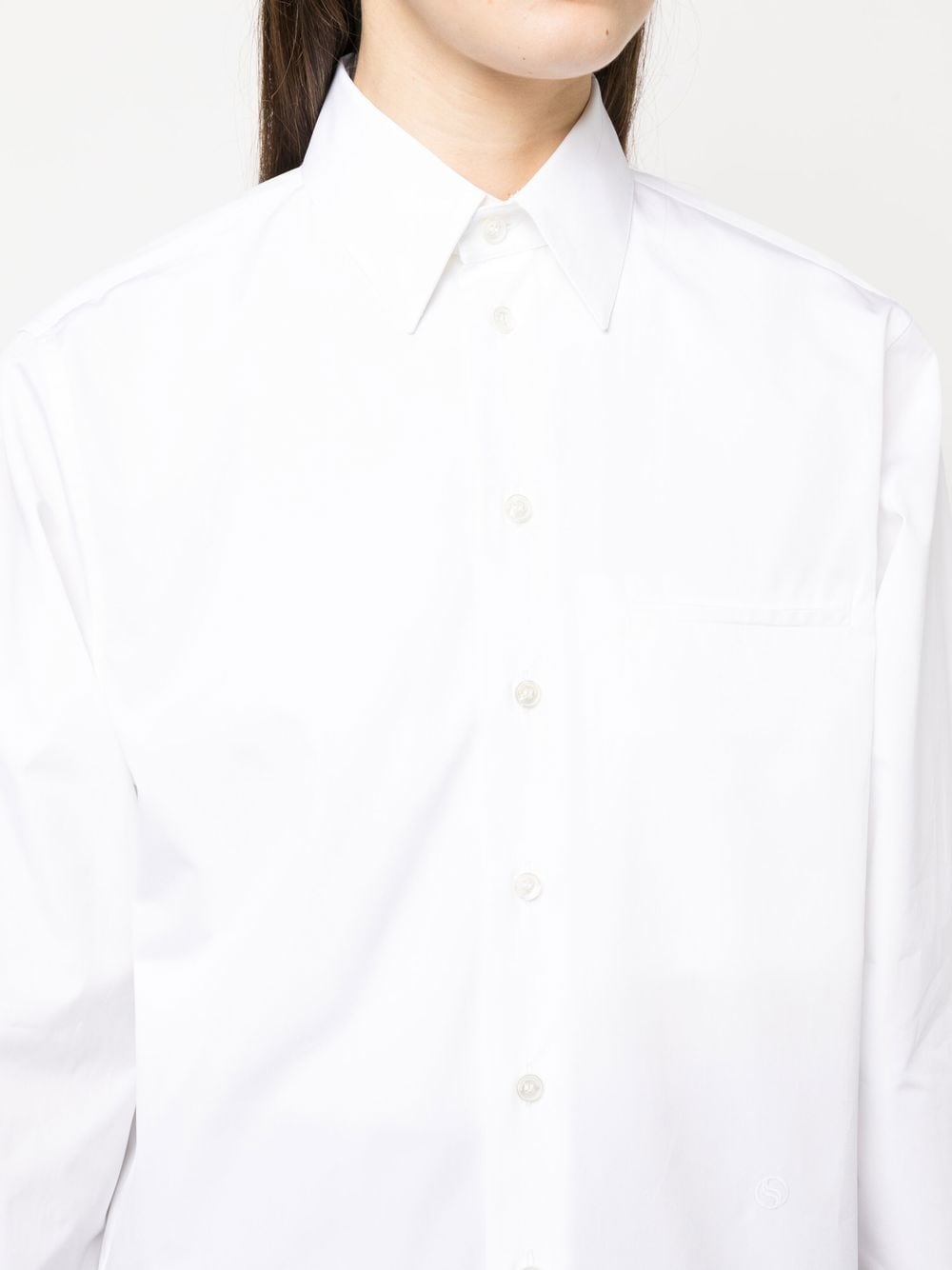 Stella McCartney, Women's White Shirt, Classic Shirt, Luxury Fashion, High-End Women's Clothing