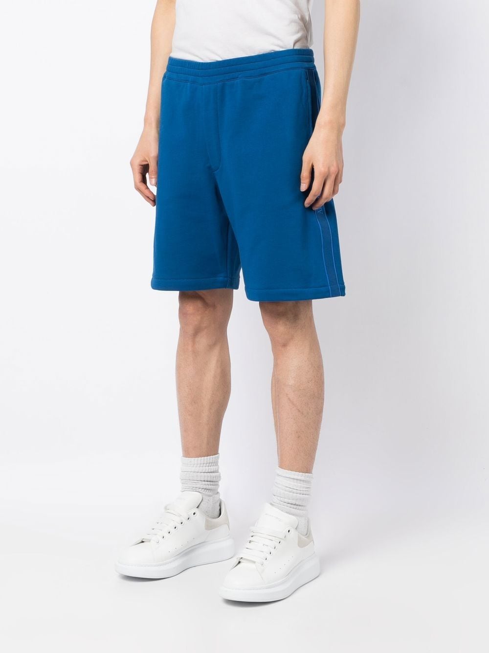 Alexander McQueen, men's cotton shorts, luxury logo shorts, designer shorts, high-end men's fashion