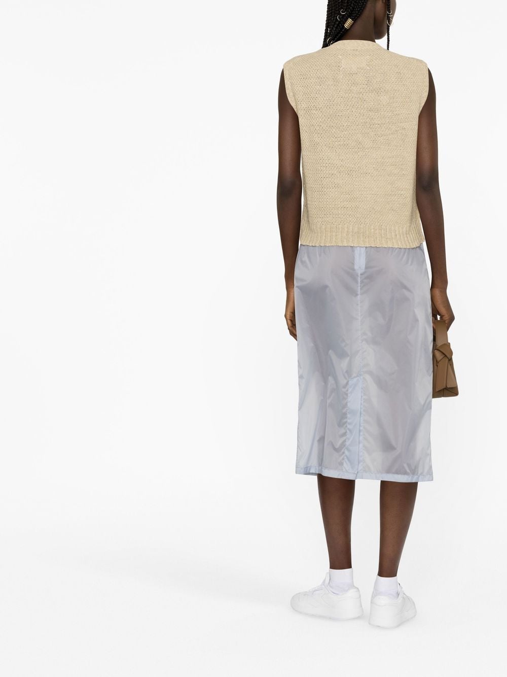 Maison Margiela, sleeveless sweater, beige sweater, women's luxury clothing, elegant fashion