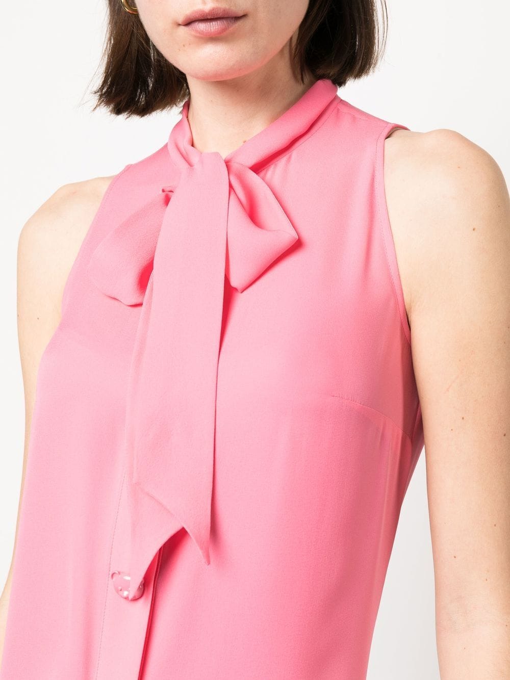 Moschino, Sleeveless Pink Shirt, Women's Luxury Fashion, Designer Clothing, High-End Apparel