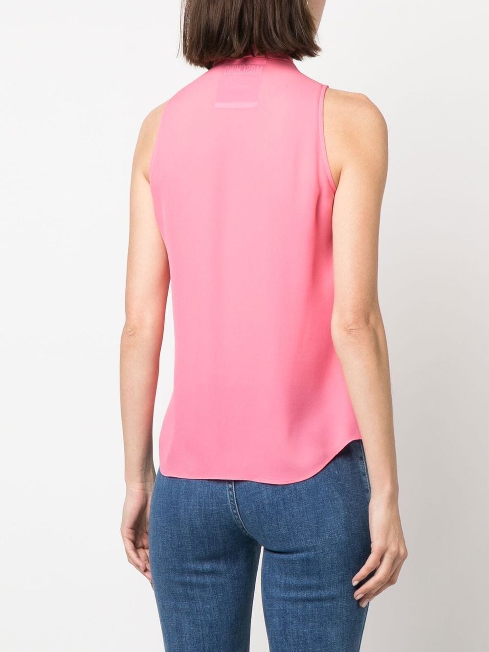 Moschino, Sleeveless Pink Shirt, Women's Luxury Fashion, Designer Clothing, High-End Apparel