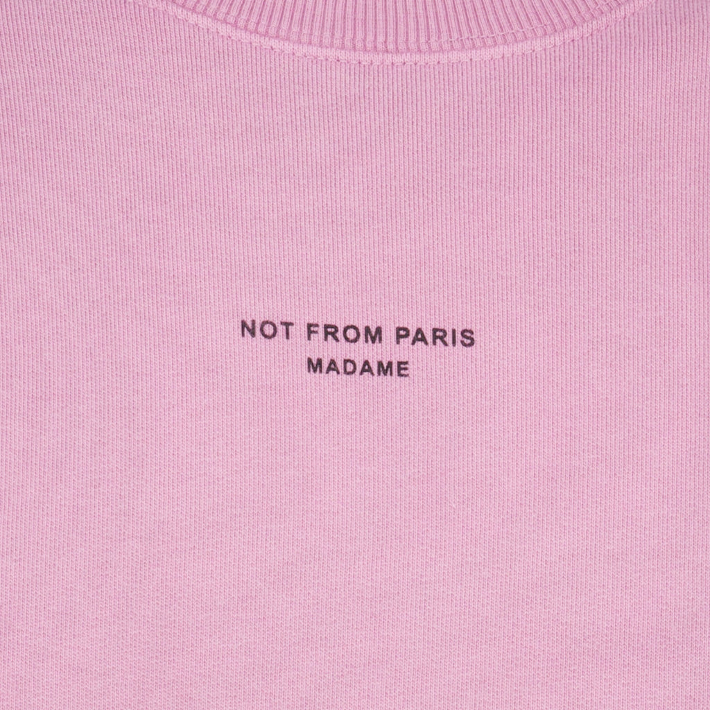 Rosa Sweatshirt mit Slogan