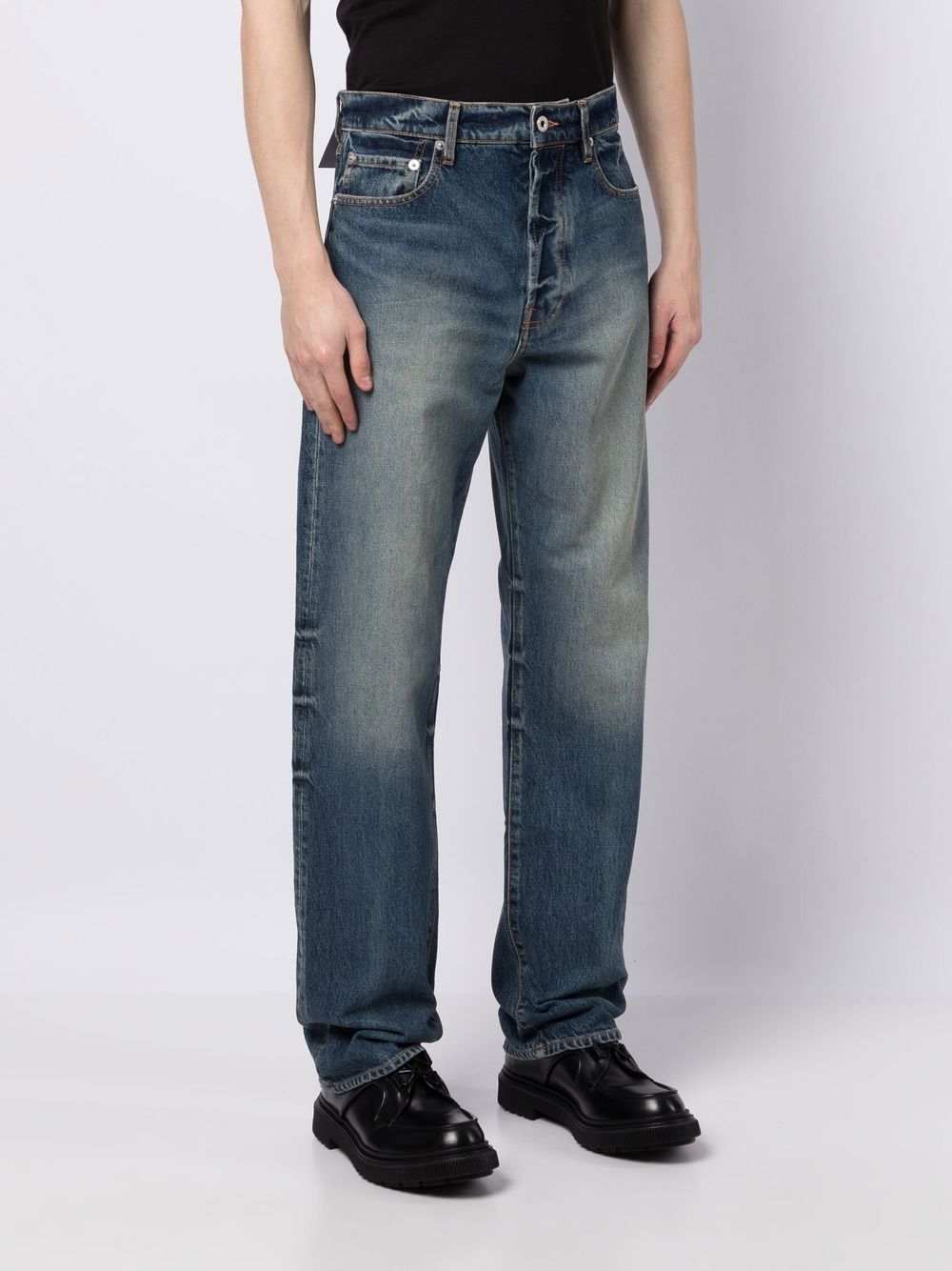 Kenzo jeans, men's faded jeans, luxury men's denim, men's fashion, premium jeans