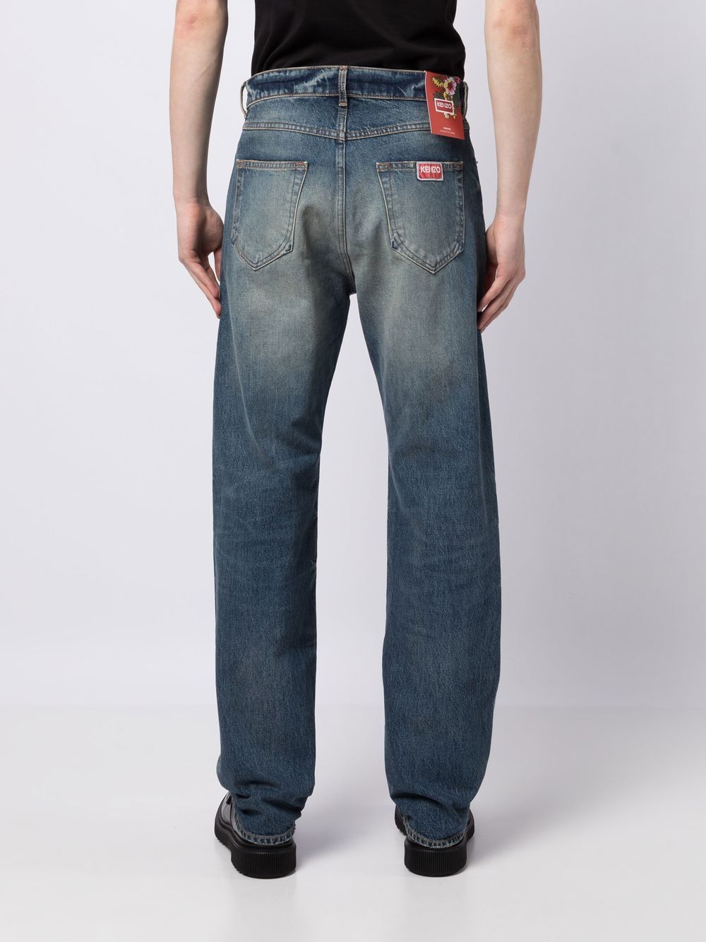 Kenzo jeans, men's faded jeans, luxury men's denim, men's fashion, premium jeans