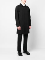 Burberry trench coat, black cotton trench, luxury men's outerwear, designer trench coat, high-end trench coat