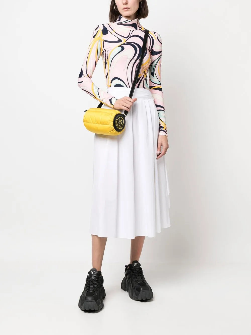 Moncler, Keoni Bag, Yellow Nylon Bag, Women's Luxury Accessories, Designer Handbag