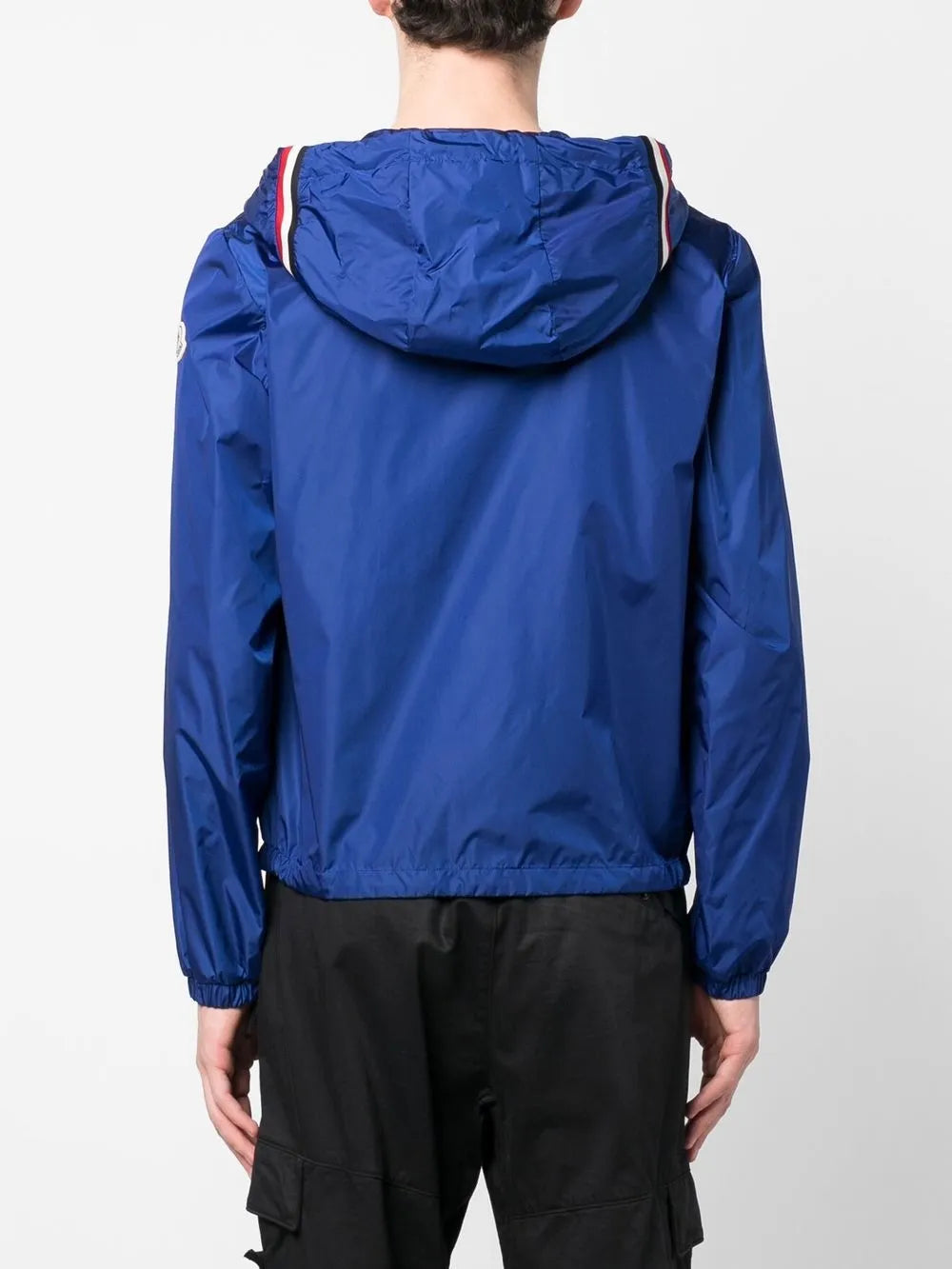 Moncler jacket, Grimpeurs collection, nylon outerwear, blue jacket, adjustable hood