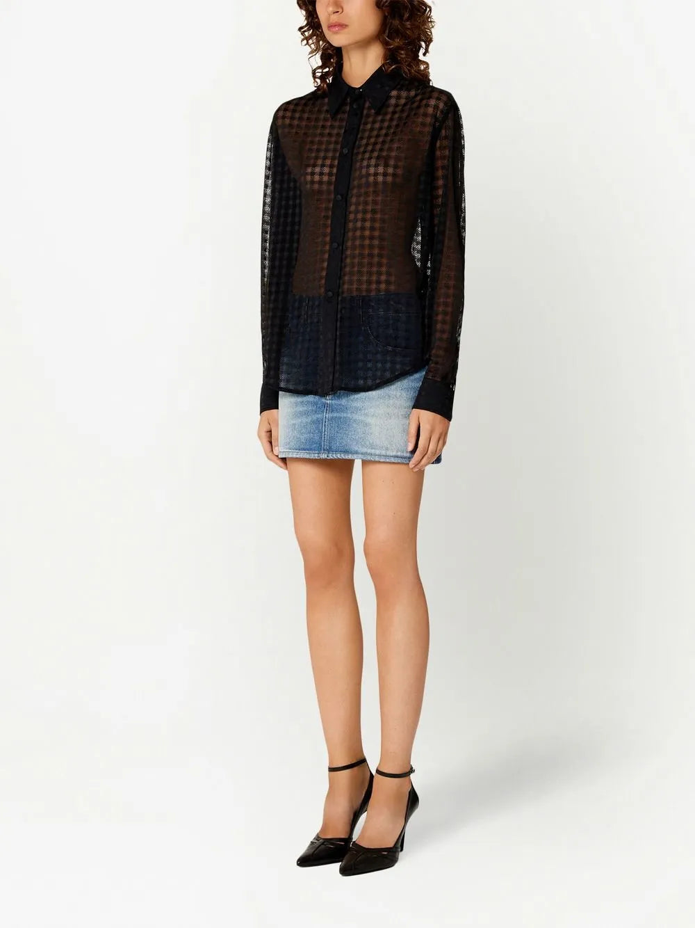 Vichy Mesh Shirt