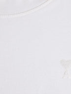 AMI Paris T-shirt, Ami de Coeur, luxury unisex T-shirt, designer white T-shirt, high-end fashion