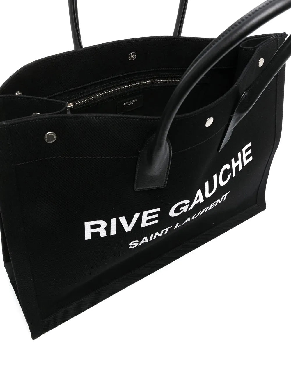 Saint Laurent, Rive Gauche bag, men's luxury bag, black canvas bag, designer men's accessories