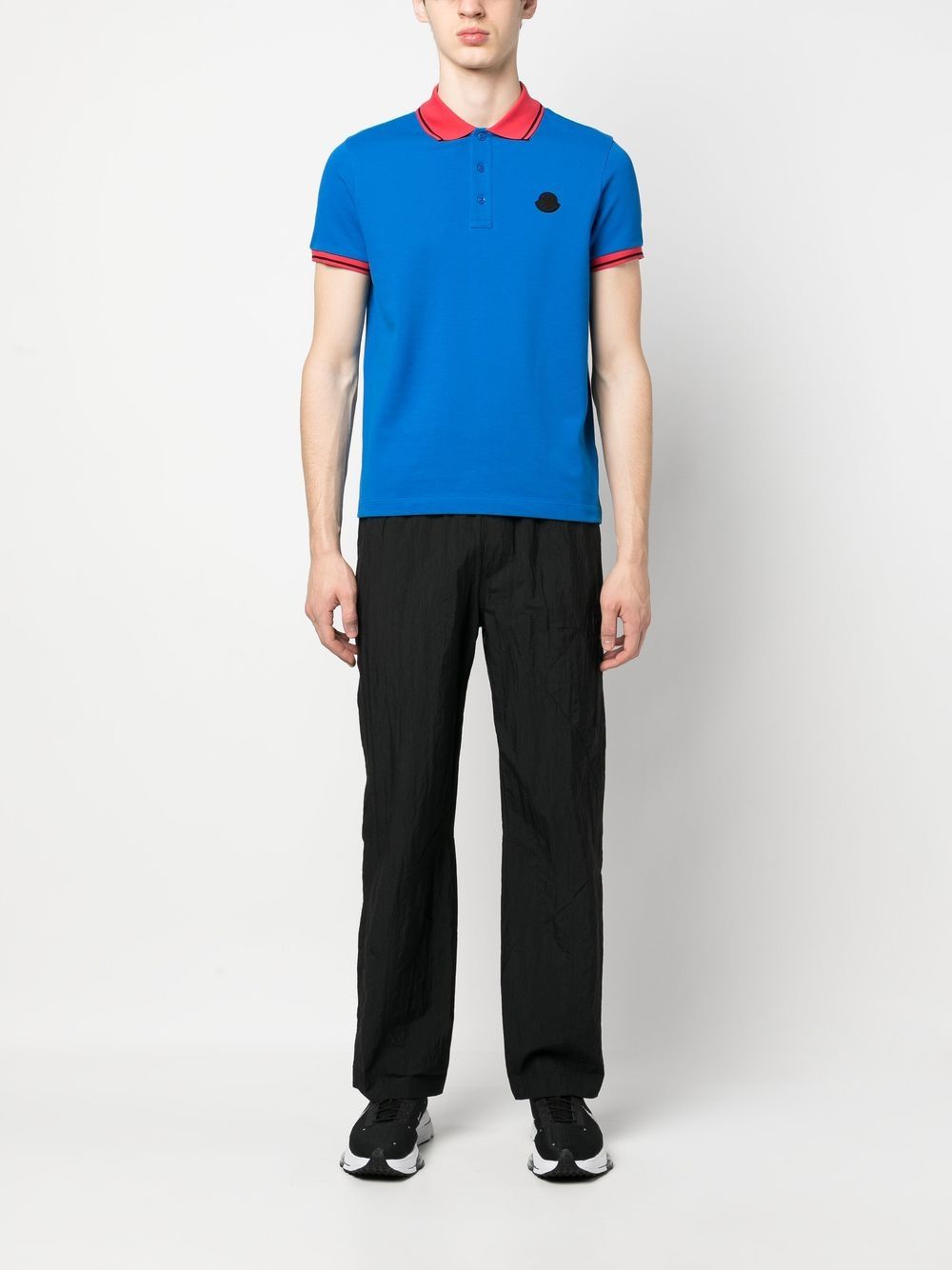 Moncler, tricolor polo, luxury men's polo, designer polo shirt, premium men's fashion