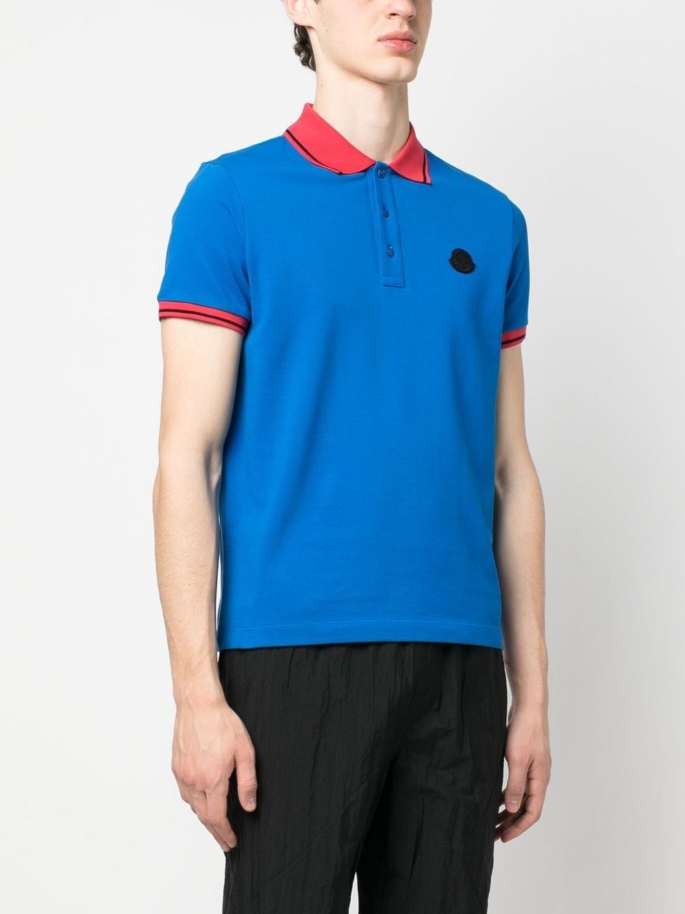 Moncler, tricolor polo, luxury men's polo, designer polo shirt, premium men's fashion