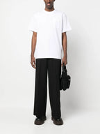 ジップディテール付きホワイトTシャツ