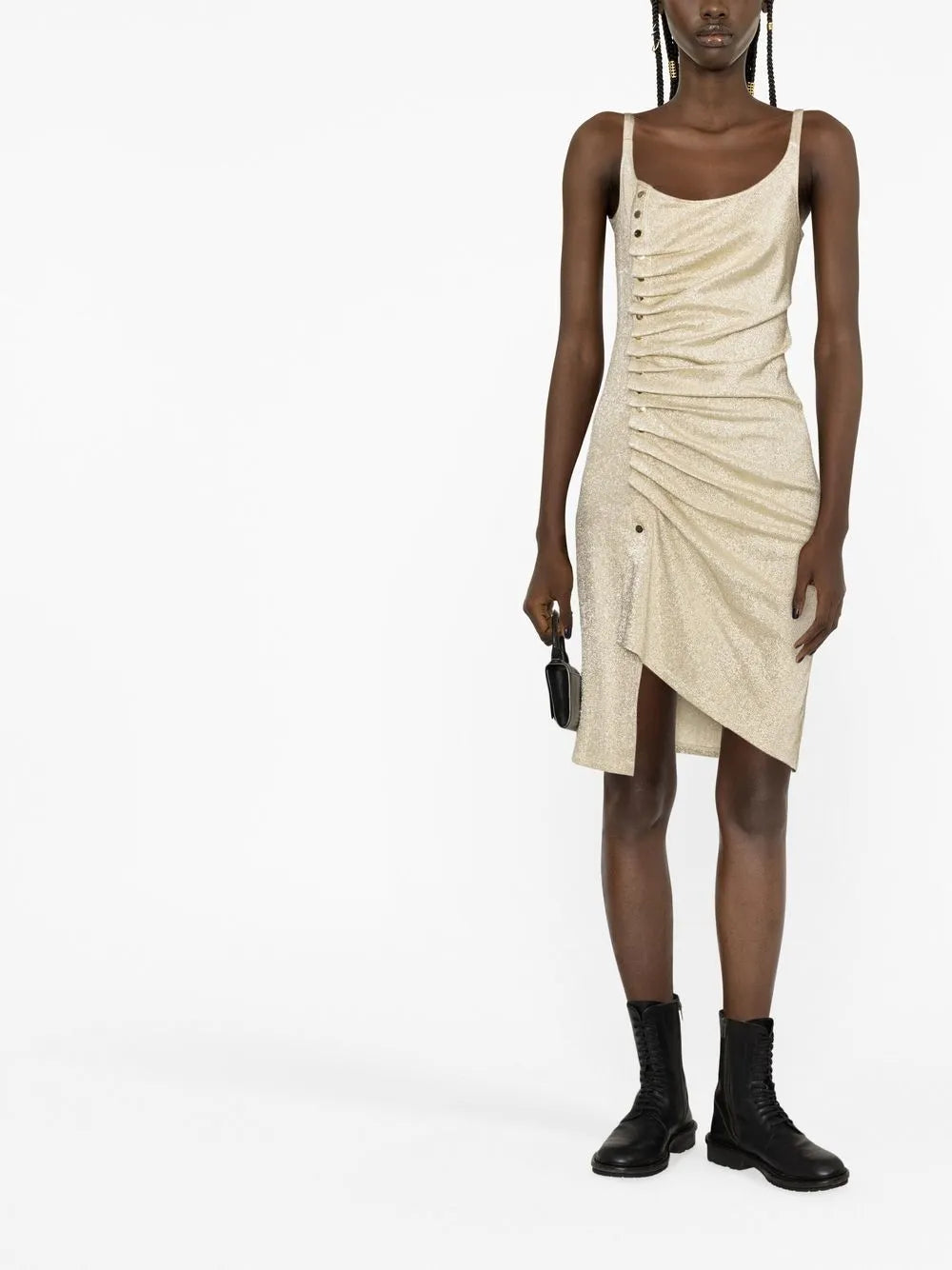 Draped Gold Lurex Dress