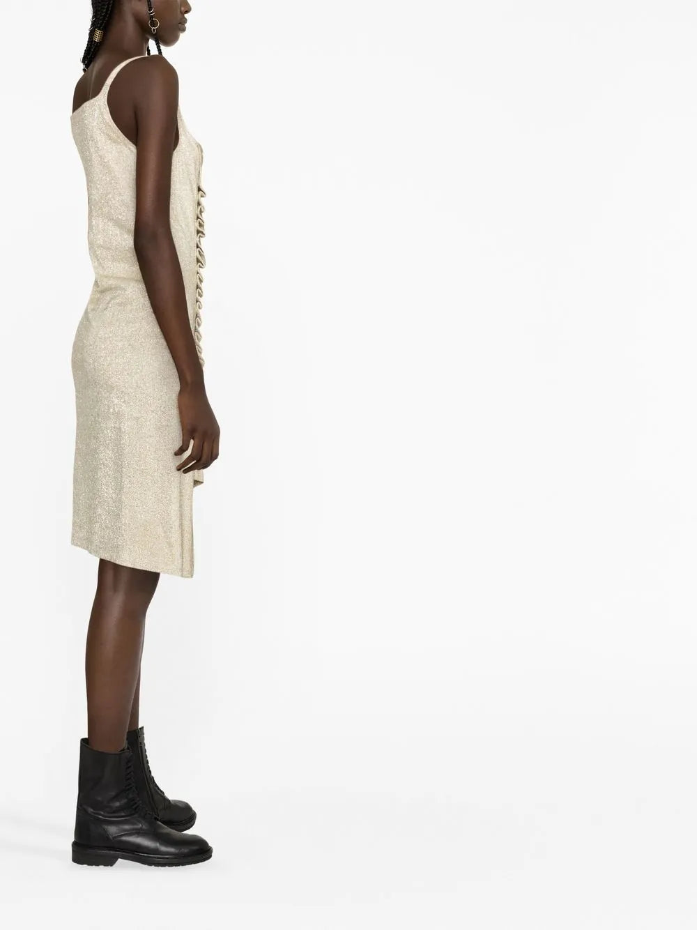 Draped Gold Lurex Dress