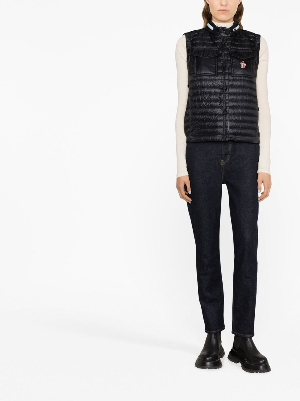 Moncler Grenoble, women's quilted jacket, luxury fashion, black jacket, high-end outerwear