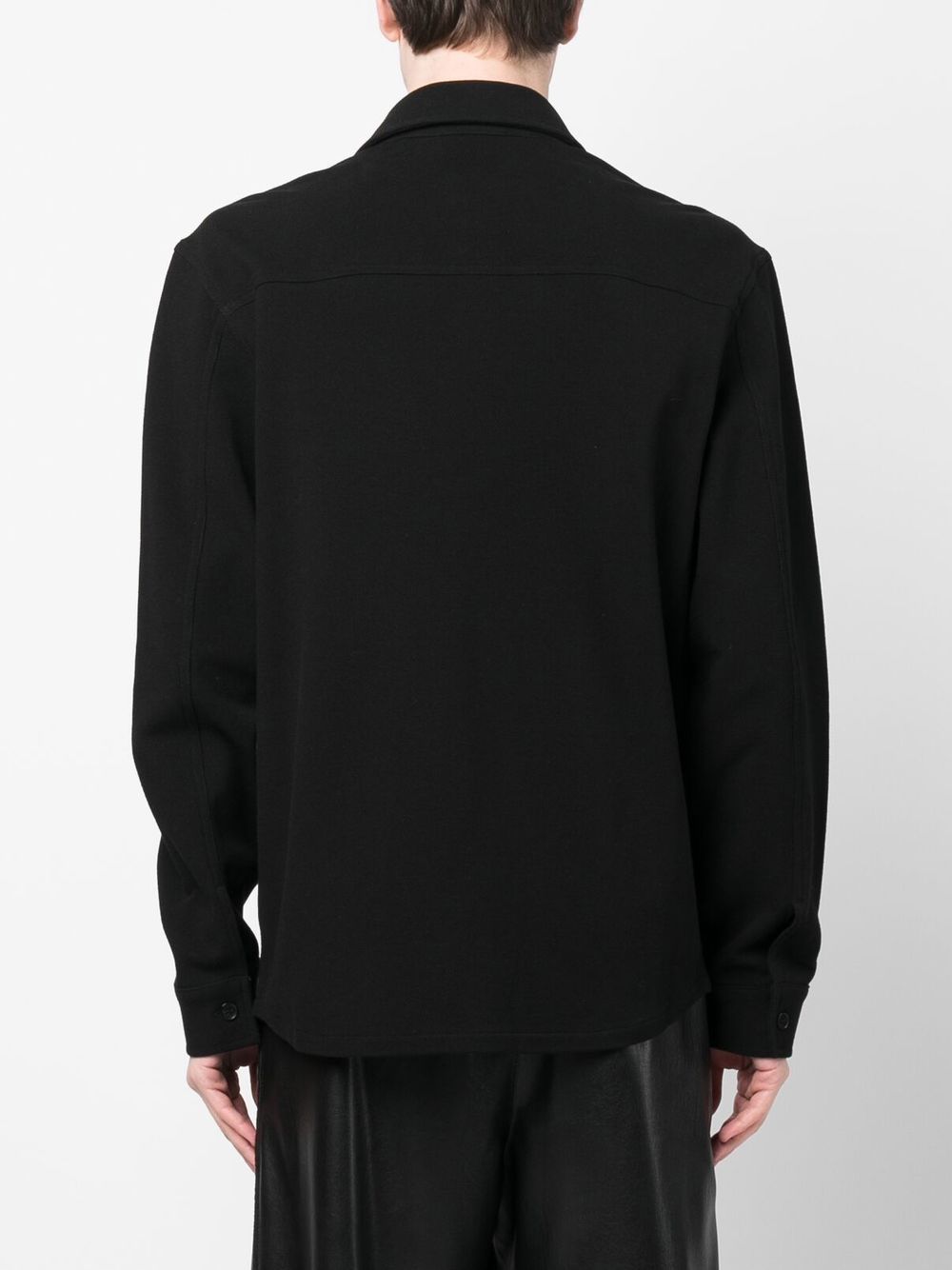 Saint Laurent, Black Cotton Shirt, Men's Luxury Shirt, Piqué Fabric Shirt, Elegant Men's Wear