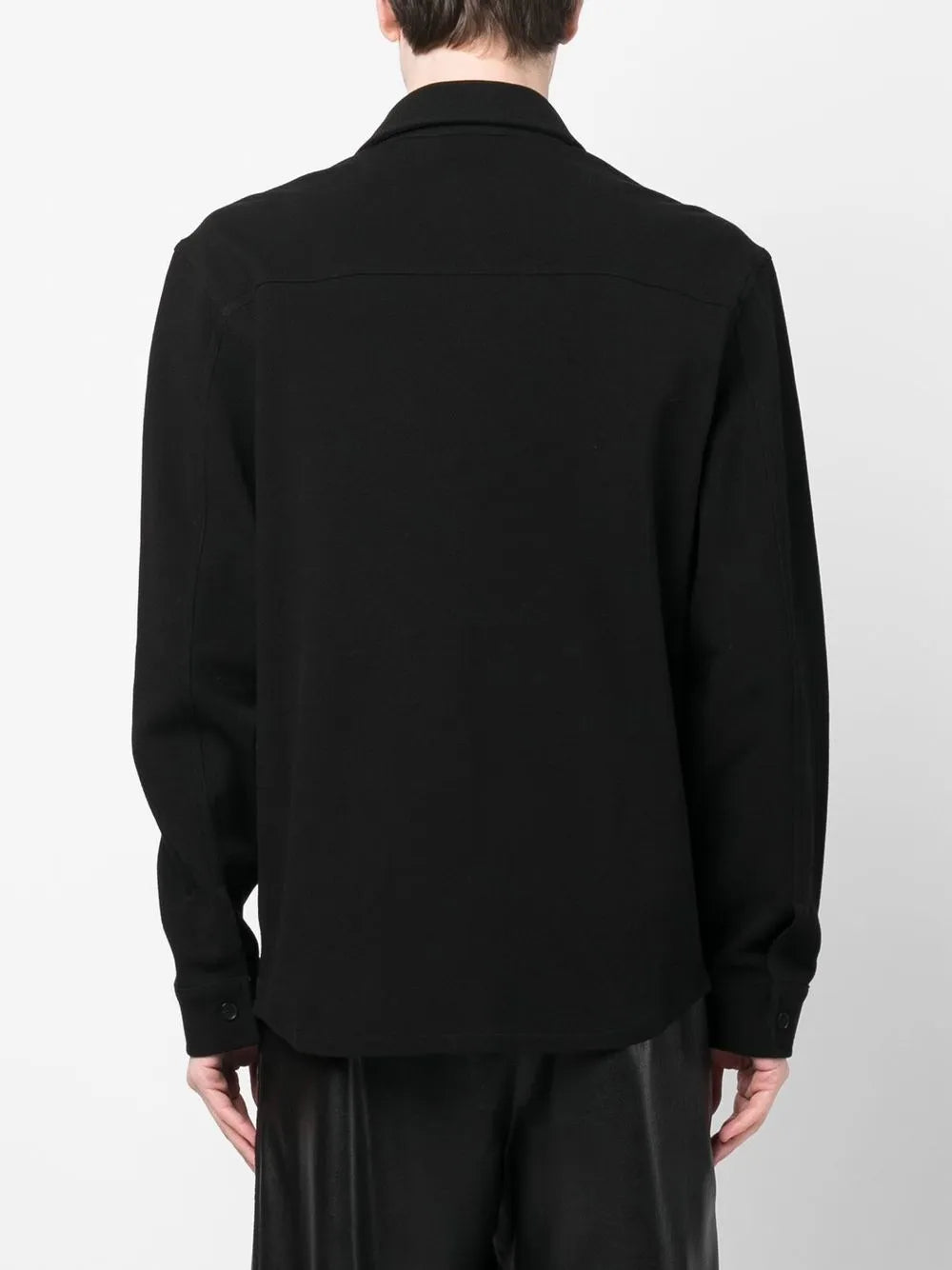 Saint Laurent, Black Cotton Shirt, Men's Luxury Shirt, Piqué Fabric Shirt, Elegant Men's Wear