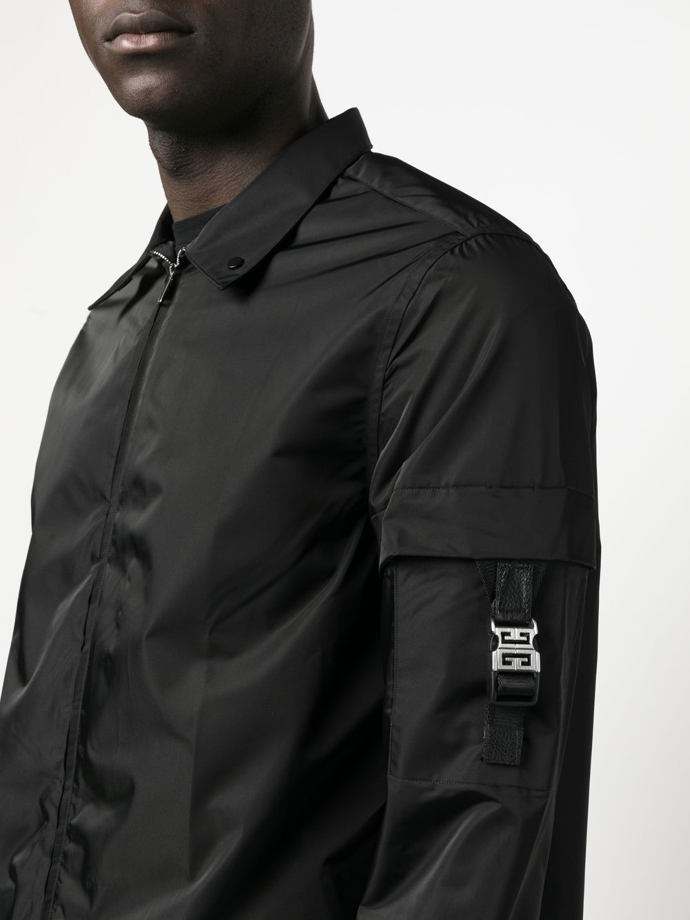 Givenchy men's shirt, black buckle shirt, luxury designer shirt, men's high-end fashion, luxury ready-to-wear for men