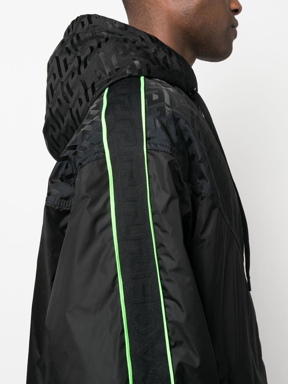 Black Greca Windbreaker - Versace - Men | WE IN STYLE