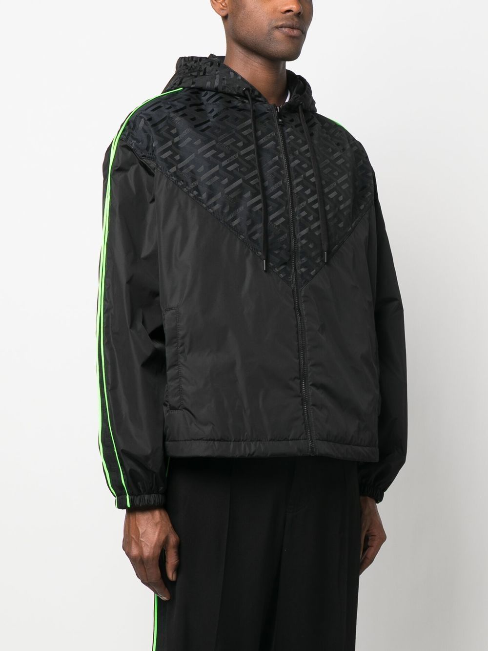 Versace windbreaker, luxury men's outerwear, Greca pattern jacket, designer windbreaker, men's fashion Versace