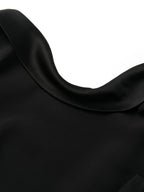 Versace dress, black cowl neck dress, women's luxury dress, formal evening wear, high-end fashion