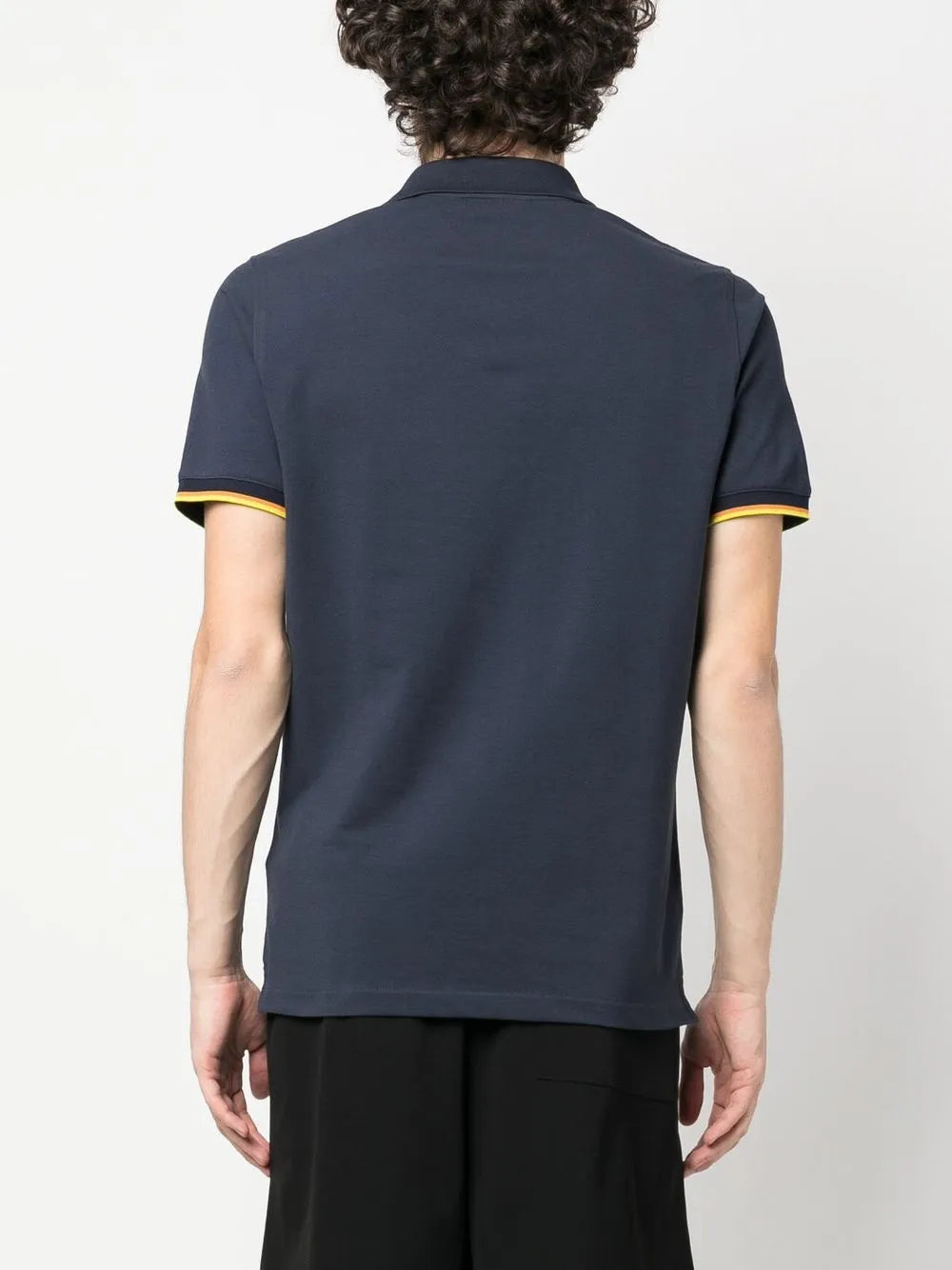 Image of Dark Blue Polo Shirt Vincent by K-Way for Men - Season Spring-Summer 2024 - Detail View 6