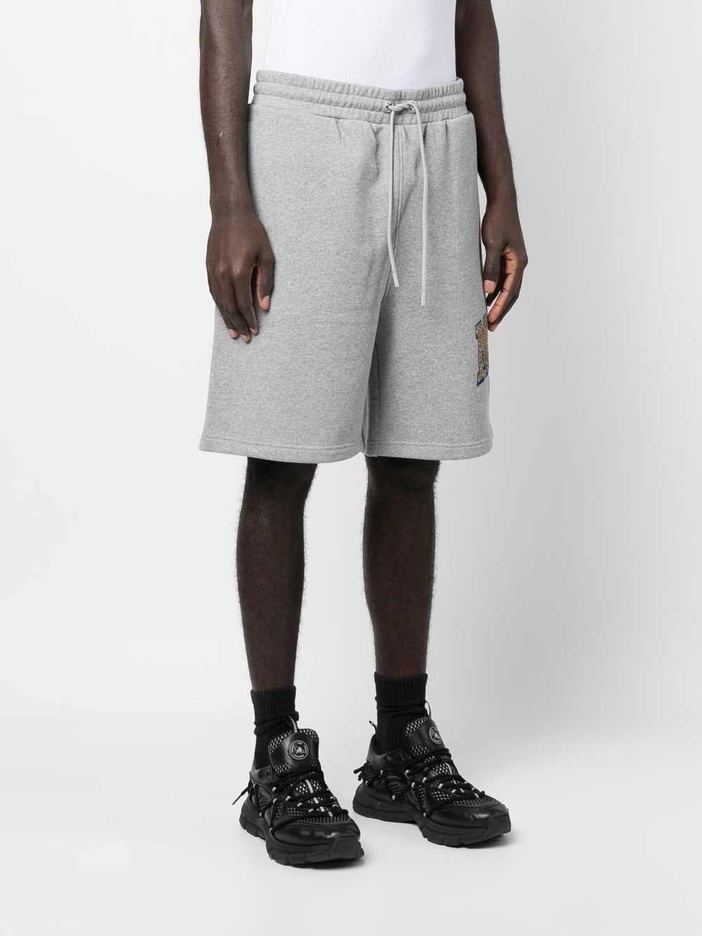 Moncler shorts, men's fleece shorts, luxury loungewear, designer shorts, high-end casual wear