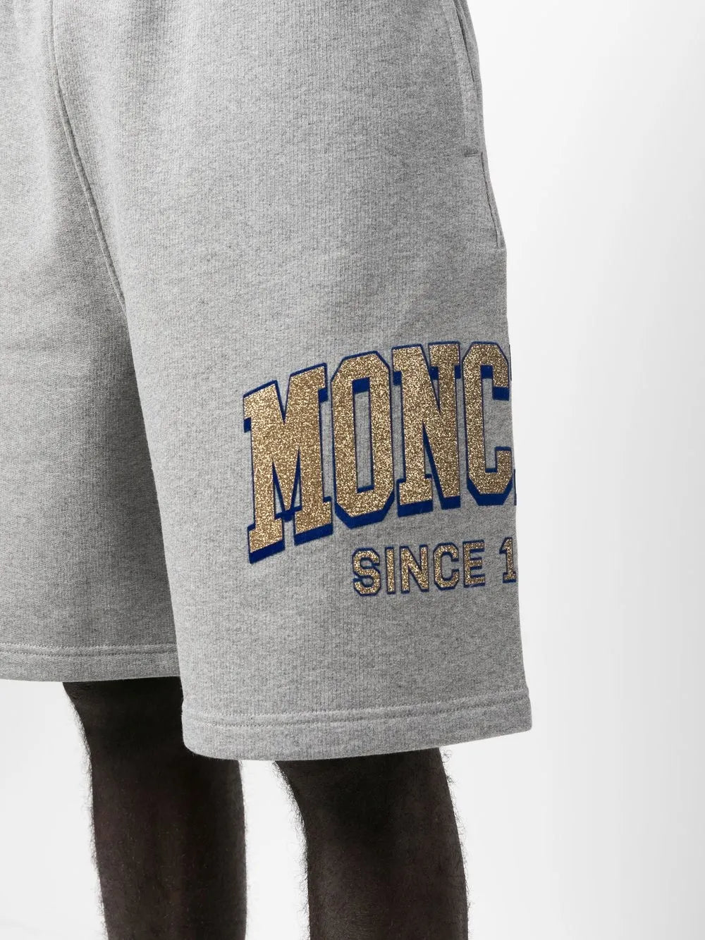 Image of Logo Fleece Shorts by Moncler for Men - Season Spring-Summer 2023 - Model view 4