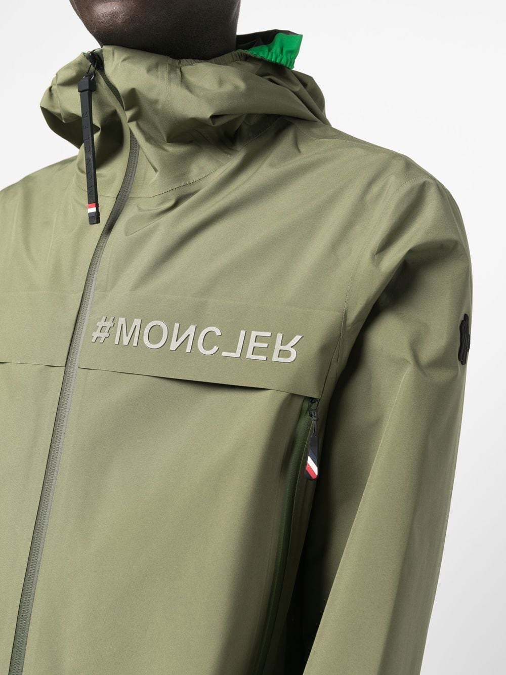 Moncler Grenoble, khaki green jacket, luxury outerwear, men's fashion, high-end jacket