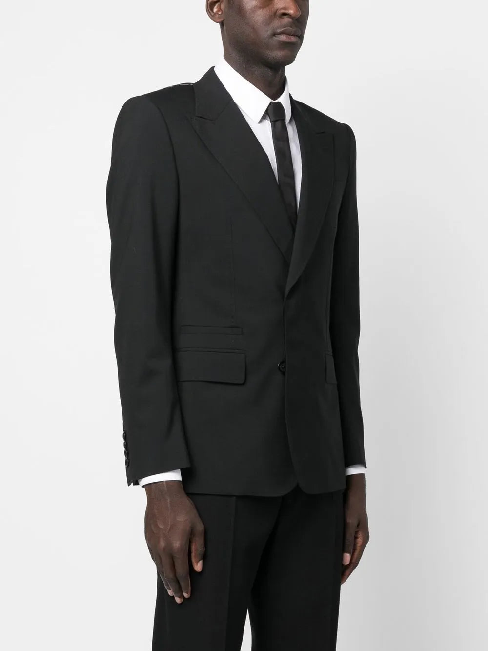 luxury blazer, black wool blazer, Dolce & Gabbana blazer, elegant men's blazer, high-end fashion