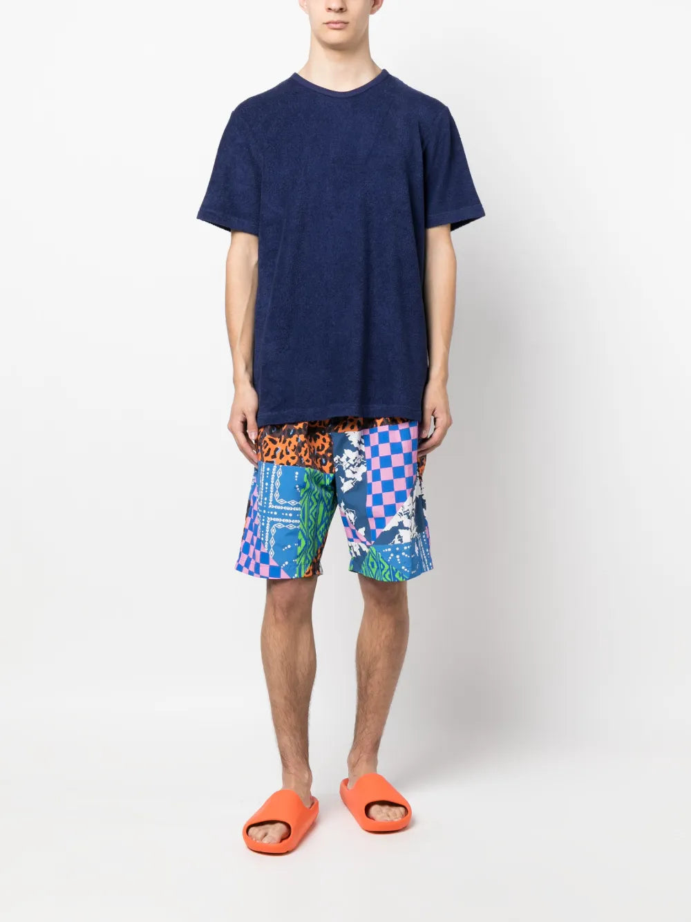 sponge cotton t-shirt, Orlebar Brown, luxury casual wear, premium men's clothing, high-end fashion